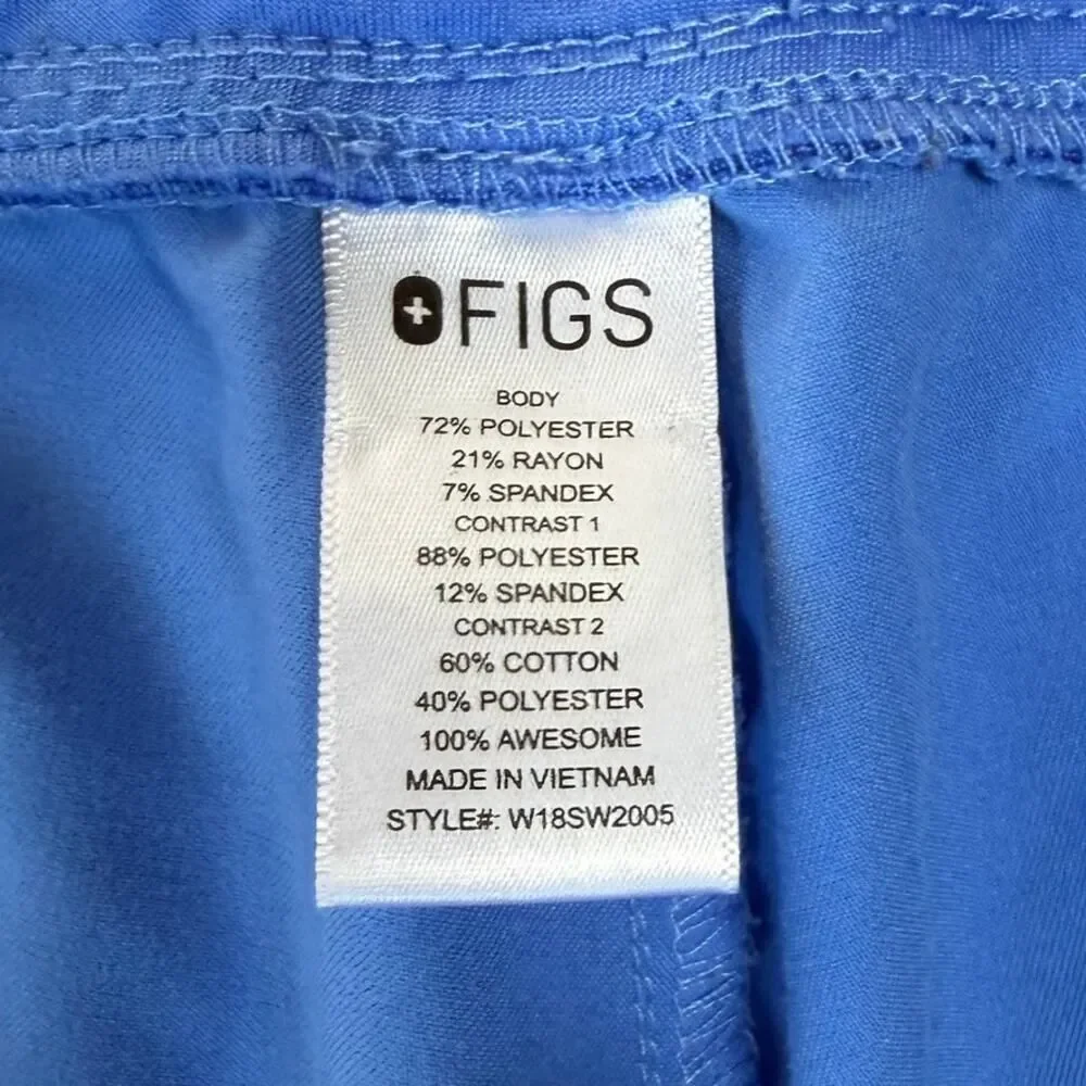 Figs Zamora Jogger Scrub Pants Ceil Blue Size XXL 2XL